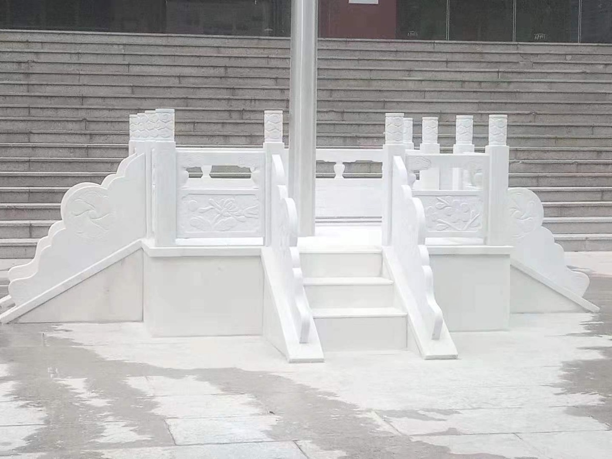 电动旗杆汉白玉旗台